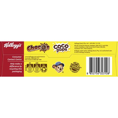 Kellogg S Coco Pops Chocos Multigrain Breakfast Cereal G Woolworths