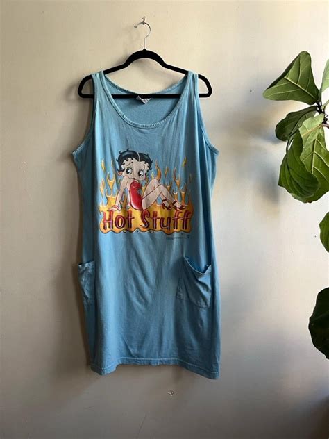 Vintage 2004 Betty Boop Hot Stuff Tank Dress OSFM Etsy