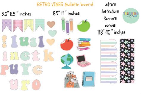 Retro Back To School Bulletin Board Pastel Groovy Inspiring Classroom