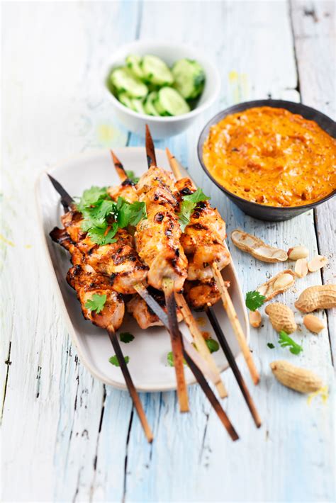 Brochettes De Poulet Sauce Satay Recette Cuisine