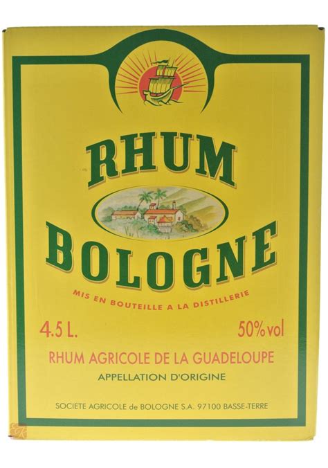 Cubi Rhum Blanc Bologne 4 5L 50 Rhum Agricole Rhum De Guadeloupe