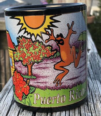 Puerto Rico Coffee Cup Mug With Very Colorful Design Ebay