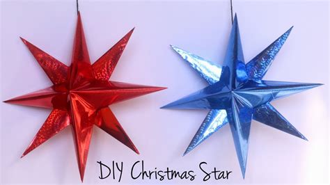 How To Make Christmas Star Paper Star Christmas Decorations With Paper Youtube