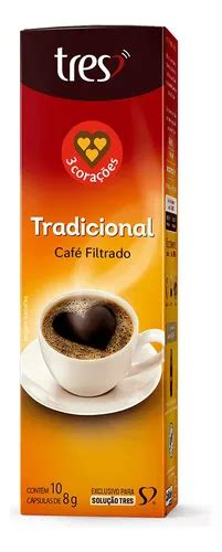 Cápsula Café Filtrado 3 Corações 10 Unidades