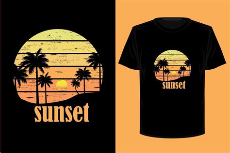 Sunset Retro Vintage T Shirt Design 7888004 Vector Art At Vecteezy