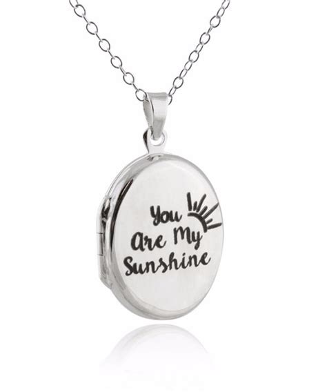 Sterling Silver You are My Sunshine Locket Necklace | FashionJunkie4Life