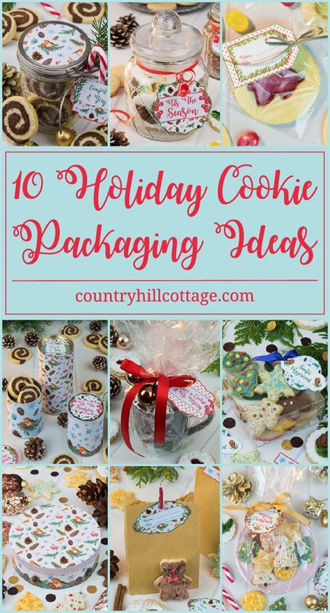 10 Cookie Packaging Ideas & Printable Gift Tags | Cookie packaging ...