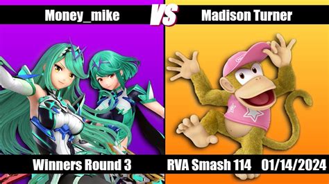 RVA Smash 114 Money Mike Pyra Mythra Vs Madison Turner Diddy Kong