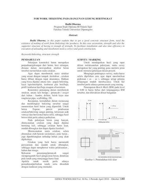 Pdf Perhitungan Kekuatan Bekisting Pembongkaran Dokumen Tips