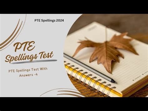 Pte Spelling Test March Most Important Spellings Youtube