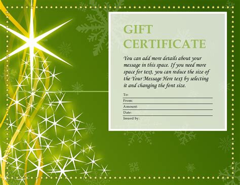 Plantillas De Certificados De Regalo De Navidad Gratis Mundo