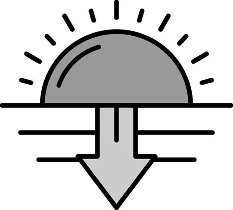 Sunset Line Filled Greyscale Icon Vector Art At Vecteezy