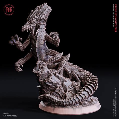 Dnd Behir Miniature Monster Miniature Large Figure 75mm Base Dnd ...