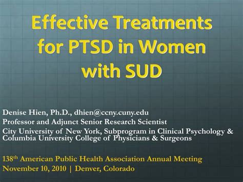 Ppt Effective Treatments For Ptsd In Women With Sud Powerpoint