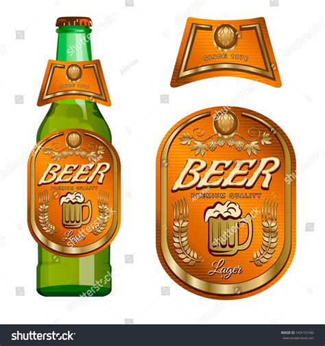 Beer Label Template Neck Label Vector Stock Vector (Royalty Free ...