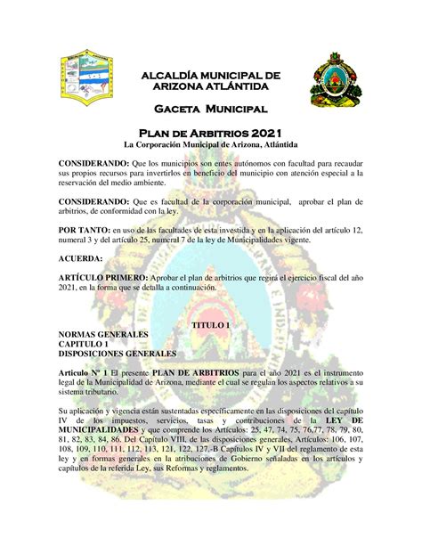 Calaméo Documento Digital Plan De Arbitrios De Una Municipalidad