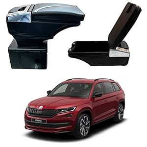 Oshotto PU Leather AR 02 Car Armrest Console Box Compatible With Skoda