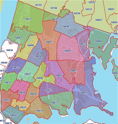 Map Of Bronx Zip Codes Jean Robbie