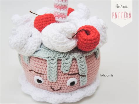 Amigurumi Birthday Cake Crochet Pattern Amigurumi Food Crochet Etsy