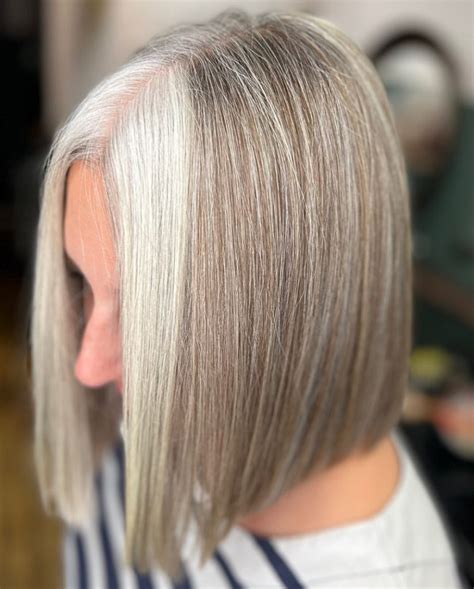 Stunning Natural Gray Hair With Blonde Highlights Hairstylecamp