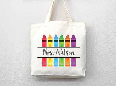 Personalized Teacher Tote Bag Custom Teacher Tote Bag Custom Etsy