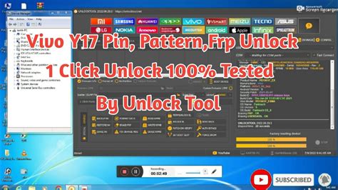 Vivo Y F Pin Pattern Frp Unlock By Unlock Tool Click Youtube