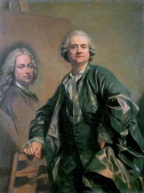 Self Portrait With Portrait Of Jean Baptiste Van Loo