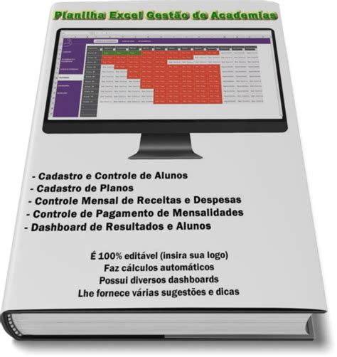 Planilha Excel Gest O De Academias Planilhas Excel Direitos De