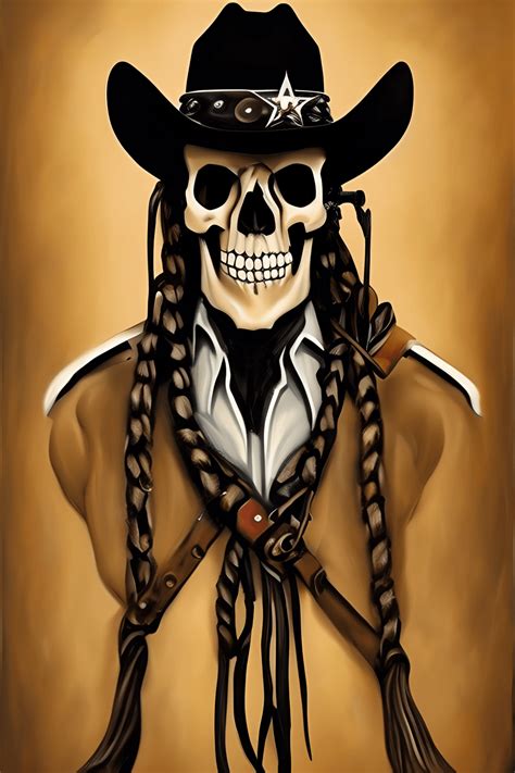 Outlaw Cowboy Skull Graphic Creative Fabrica