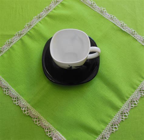 Napkin Set Light Green Cotton Napkin Set Elegant Table - Etsy