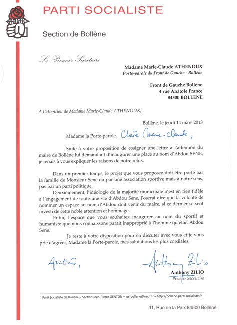 Modèle De Lettre À Un Adjoint Au Maire Lettres de Partage