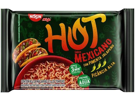 Macarrão Instantâneo Nissin Hot Mexicano Pimenta Jalapeno g Macarrão Instantâneo