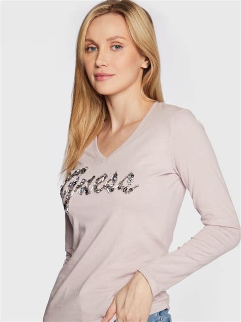 Guess Blúzka Bonita W2BI21 I3Z14 Fialová Slim Fit Modivo sk