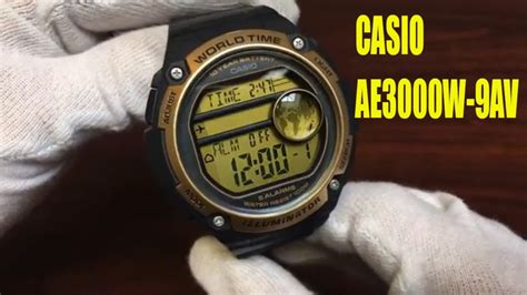 Unboxing Casio Sports Digital World Time Oversized Watch AE3000W 9AV