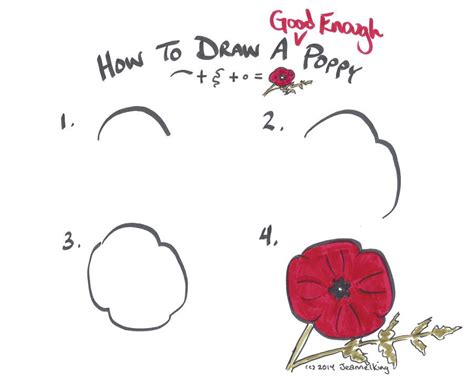 How To Draw Poppy Flower Step By Step