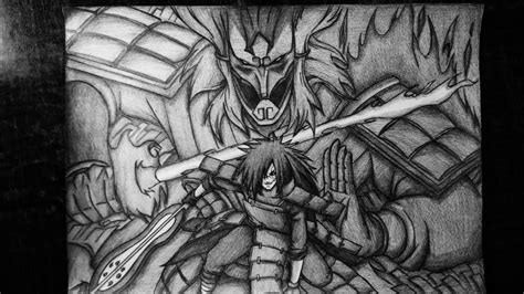 draw madara uchiha  susanoo step  step naruto