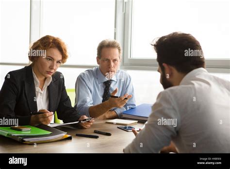 Job Interview In Office Stock Photo Alamy