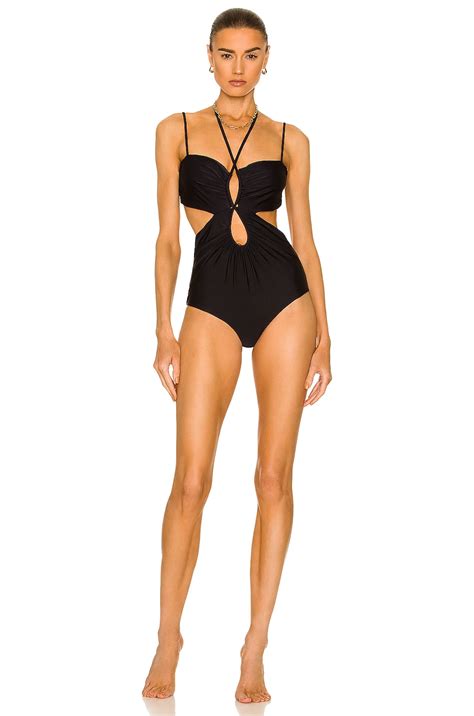 Johanna Ortiz Black Reef Discovery One Piece Swimsuit In Black Fwrd