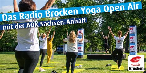 Anmeldung für das Radio Brocken Yoga Open Air in Halle mit der AOK