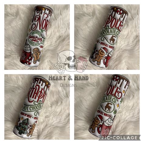 North Pole Hot Cocoa Oz Tumbler Heart And Hand Designs