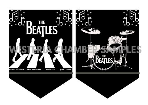 The Beatles Banner Flag Digital Download The Beatles Party Etsy