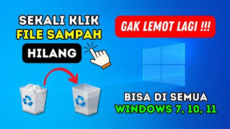 Cara Membersihkan SAMPAH Di LAPTOP Dengan SEKALI KLIK Menggunakan