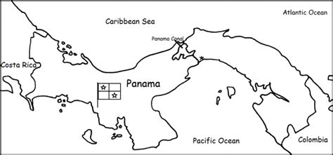 Panama Map Coloring Page Sketch Coloring Page