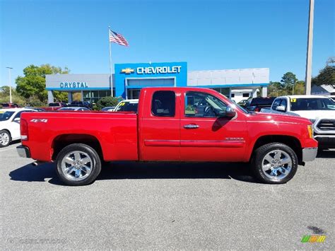 Fire Red Gmc Sierra Sle Extended Cab X Photo