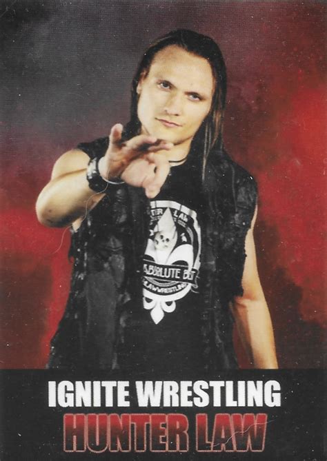 IGNITE WRESTLING 2020 HUNTER LAW CRAZY CARD COLLECTOR