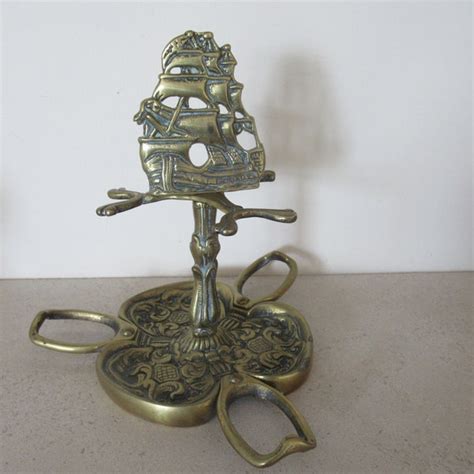 Brass Pipe Stand Vintage Etsy