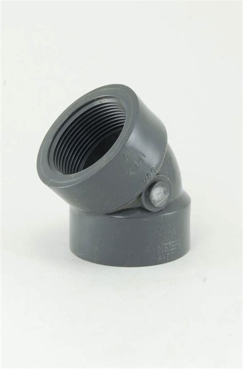 Sch 80 Grey Pvc Elbow 45 Fpt X Fpt Schedule 80 Fittings Schedule 40