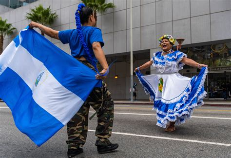 Nicaraguan Community Of Los Angeles Marches Downtown For Their Freedom