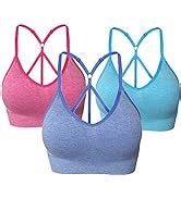 Akamc Women S Removable Padded Sports Bras Medium Support Workout Yoga