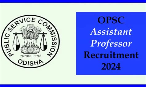 OPSC Assistant Professor Recruitment 2024 URGENT Apply 385 Posts